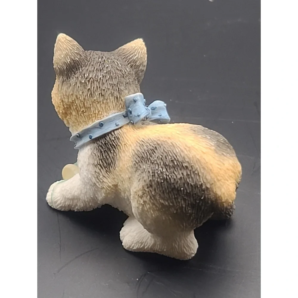 VTG Calico Manx Cat Kitten Figurine Yarn Spool 1997 P Hillman Enesco 336688